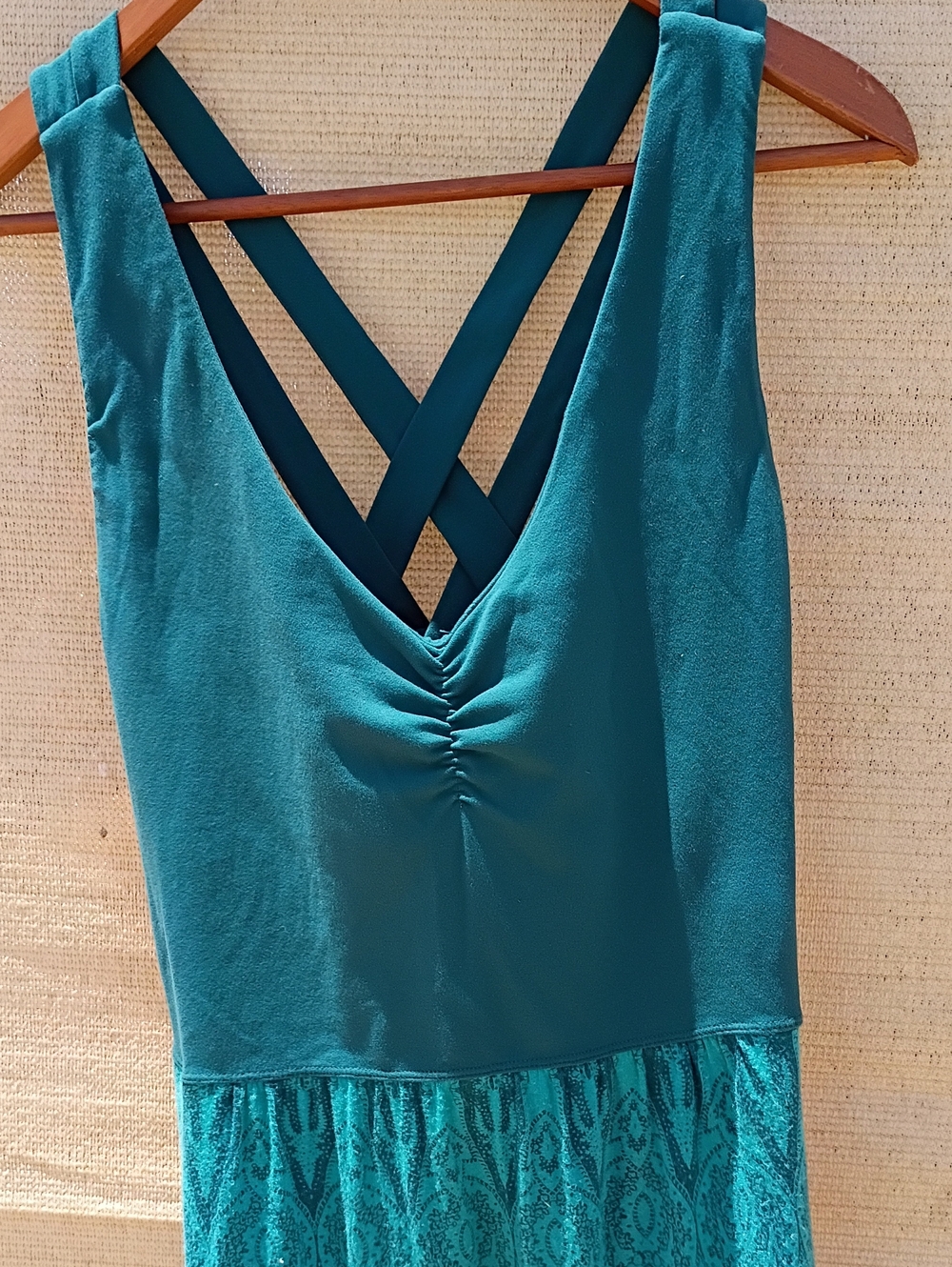 Athleta Dark Teal Sports Bra Dress Sporty Beach Travel Yoga Dance Walking Hiking